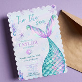 Invitation Deux sirène de mer 2e anniversaire