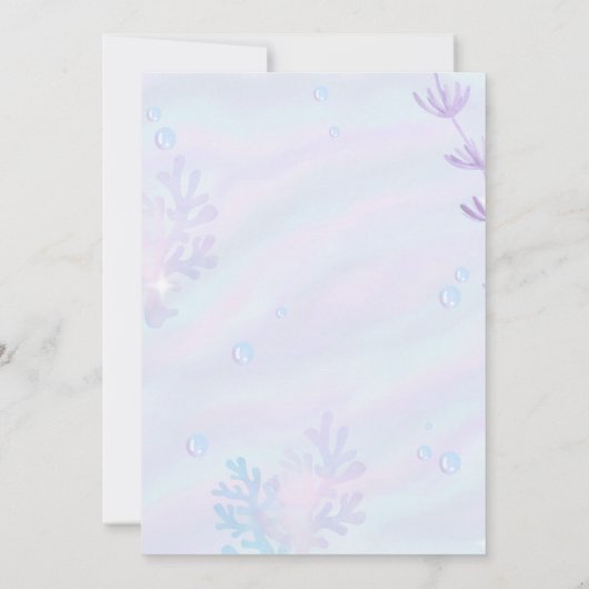 Invitation Deux sirène de mer 2e anniversaire (Dos)