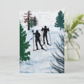 Invitation Deux skieurs de pays croisé (Debout devant)