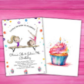 Invitation Deux soeurs jumelles Gymnastique Anniversaire