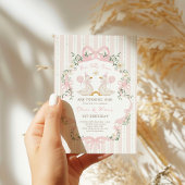 Invitation Deux soies soyeux soyeux Bow rose Filles soeurs An