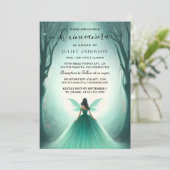 Invitation Deux Sorcière d'arbre naturel Quinceanera (Debout devant)