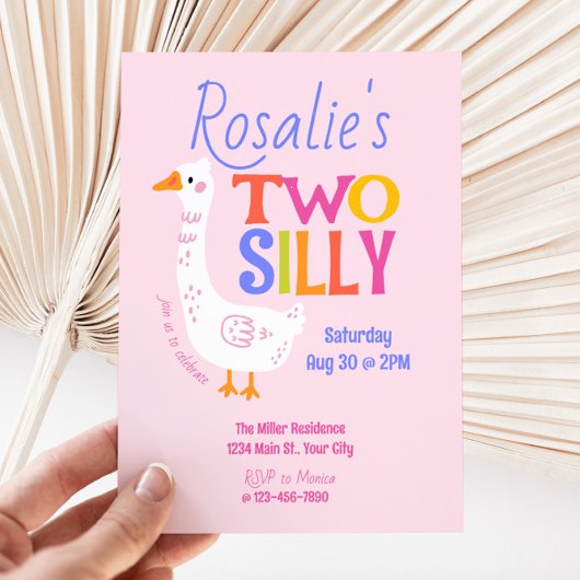Invitation Deux sots Goose Summer Kids 2e anniversaire
