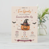 Invitation Deux Spook Anniversaire Halloween (Debout devant)