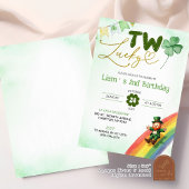 Invitation Deux St Patricks Chanceux Anniversaire