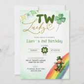 Invitation Deux St Patricks Chanceux Anniversaire (Devant)