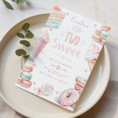 Invitation Deux sucreries pastel gâteaux sucrés 2e anniversai