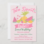 Invitation Deux Sucrés | Anniversaire Fête de Fruits (Devant)