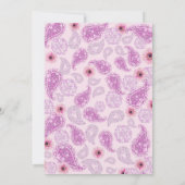 Invitation Deux Super 2e anniversaire Pink Paisley Flower Pow (Dos)