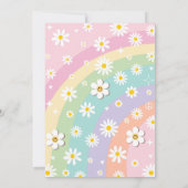 Invitation Deux Super 2e anniversaire Rainbow Peace Love Part (Dos)