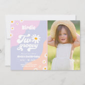 Invitation Deux Super 2ème anniversaire de fête Boho Retro Da (Devant)