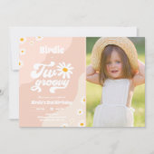 Invitation Deux Super 2ème anniversaire de fête Boho Retro Da (Devant)