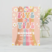 Invitation Deux Super 5e anniversaire Rainbow Peace Love Part (Debout devant)