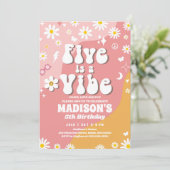 Invitation Deux Super 5e anniversaire Rainbow Peace Love Part (Debout devant)