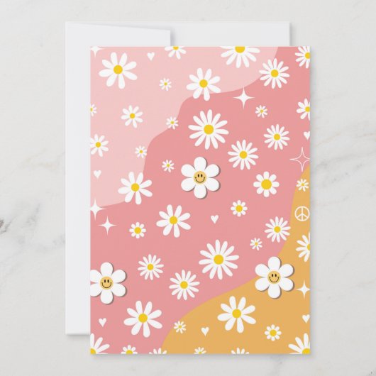 Invitation Deux Super 5e anniversaire Rainbow Peace Love Part (Dos)