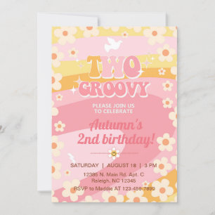 Invitation Deux Super fille 2ème anniversaire invitation, inv