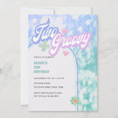 Invitation Deux Super Pastel Tie Dye 2e fête d'anniversaire (Devant)