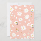 Invitation Deux Super Retro Daisy Rainbow 2e anniversaire (Dos)