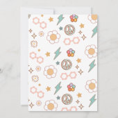 Invitation Deux Super Retro Daisy Rainbow 2e anniversaire (Dos)