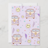 Invitation Deux Super Retro Daisy Rainbow 2e anniversaire (Dos)