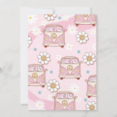 Invitation Deux Super Retro Daisy Rainbow 2e anniversaire (Dos)