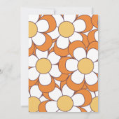 Invitation Deux Super Retro Orange Flower Power 2e anniversai (Dos)