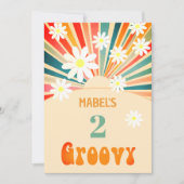 Invitation Deux Super Sunray Floral 2E Anniversaire (Devant)