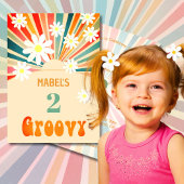 Invitation Deux Super Sunray Floral 2E Anniversaire