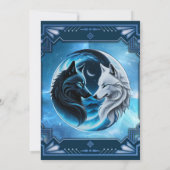 Invitation Deux têtes de loup majestueuses (Dos)