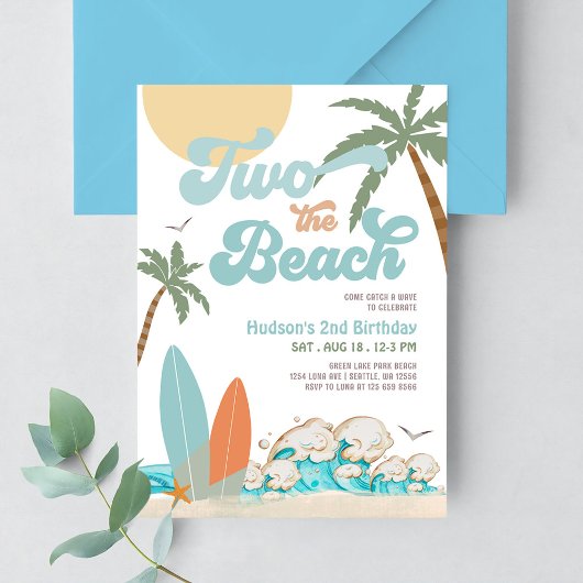Invitation Deux The Beach Boy Surf Surf 2e anniversaire