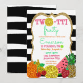 Invitation deux to frutti 2e anniversaire Tutti Frutti (Devant / Derrière)