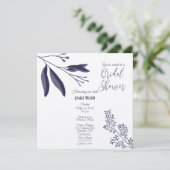 Invitation Deux Tons Violet Folk Art Floral Douche (Debout devant)