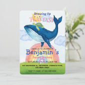 Invitation Deux tortue arc-en-ciel mignonne rapide Poisson ba (Debout devant)