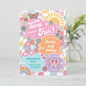 Invitation Deux très amusant Super Retro Preppy Varsity Anniv (Debout devant)