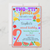 Invitation Deux tti fruits frutti deuxième anniversaire de en (Devant)