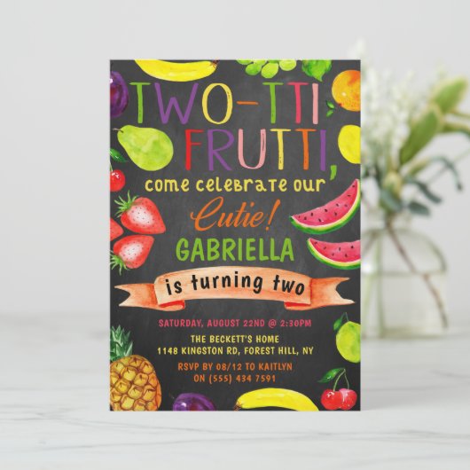 Invitation Deux tti Frutti 2e anniversaire (Debout devant)