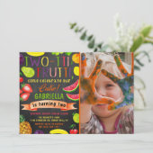 Invitation Deux tti Frutti 2e photo d'anniversaire (Debout devant)