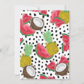 Invitation Deux tti Frutti Cute Fruit Aquarelle 2e anniversai (Dos)