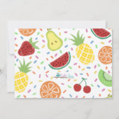 Invitation Deux tti Frutti Tutti Frutti été Anniversaire Phot (Dos)