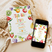 Invitation Deux tti Frutti un tel cutie fruits 2e anniversair