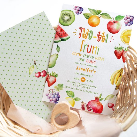 Invitation Deux tti Frutti un tel cutie fruits 2e anniversair