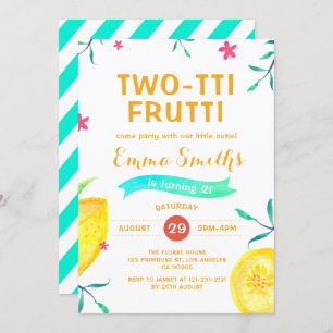 Invitation Deux tti Tropical Summer Frutti Aloha 2e anniversa