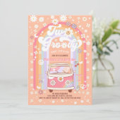 Invitation DEUX Van Daisy Hippie Groovy des années 70 2e Anni (Debout devant)