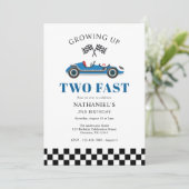 Invitation Deux voitures de course rapide 2e anniversaire (Debout devant)