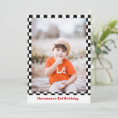 Invitation Deux voitures de course rapide garçon 2e anniversa (Debout devant)