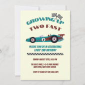 Invitation Deux voitures de course rétro rapide deuxième anni (Devant)