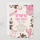 Invitation Deux West Cowgirl 2e anniversaire (Devant)