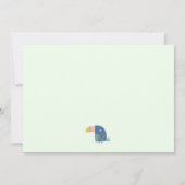 Invitation Deux Wild 2e anniversaire Safari Animaux mignons (Dos)