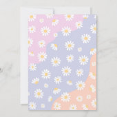 Invitation Deux Wild 2e fête d'anniversaire Boho Floral Daisy (Dos)