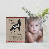 Invitation Deux Wild Boys Photo 2e anniversaire fêtes invitat (Debout devant)